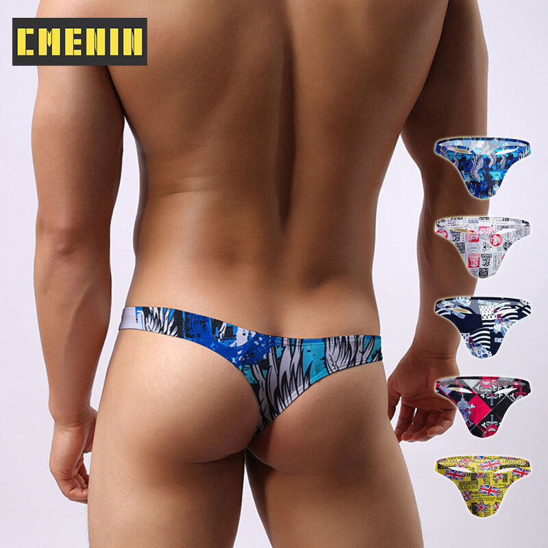 [CMENIN Official Store] G String For Men CMENIN ADANNU 1Pcs Ice silk Letter Low waist Men Underwear Thong Men Jockstraps Popular Underpants Mens Thongs G strings Gift AD7301