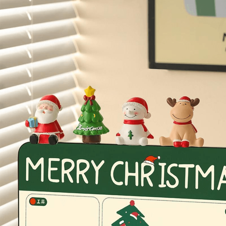 Christmas Gift Desktop Trinket Christmas Gift Four-Piece Set 3.2*3.2*5.2cm*1 Piece